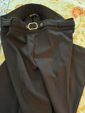 Adrianna Papell Black High-Waist Dress Pants with Belt